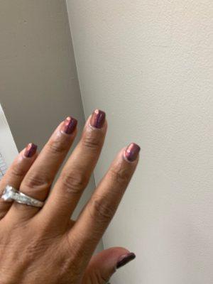 Gel chrome mani