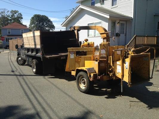 On site chipping and mulching