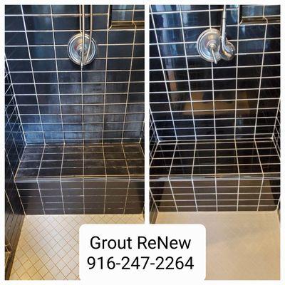 Shower polishing,  calcium removal and regrout