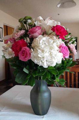 Arrangement blossomed into a more beautiful bouquet than when it arrived