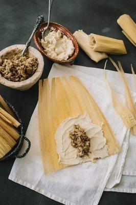 Homemade tamales.