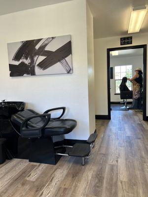 The inside of the salon