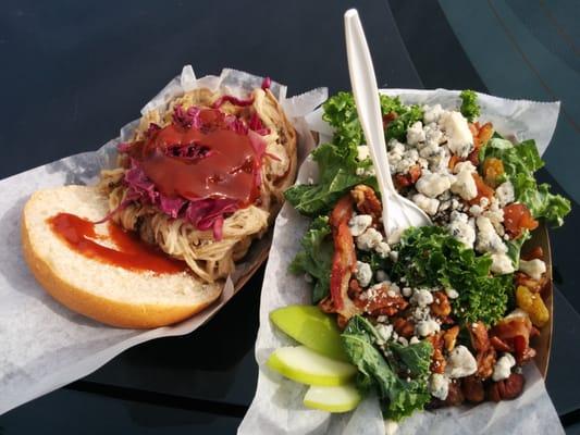 Ninja Smoke Sandwich and Kale Waldorf Salad.