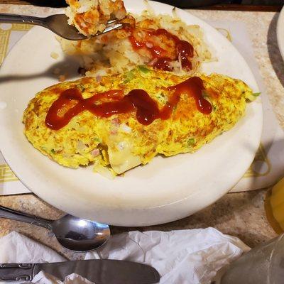 Denver omelet - hubby loves it with ketchup