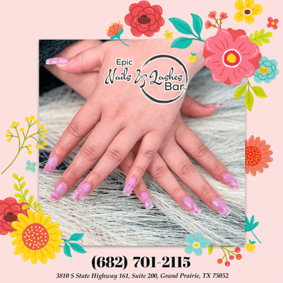 Come to us for the best manicures and pedicures in town!!!
We provide a wide variety of nail polish colors, glitter designs, and nail ar