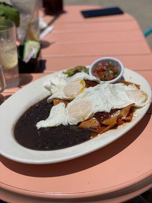 Chilaquiles with chorizo