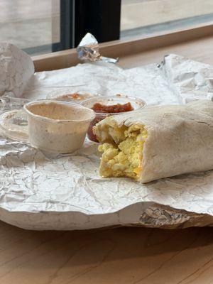 Amazing breakfast burrito, served until 1pm (thank you)