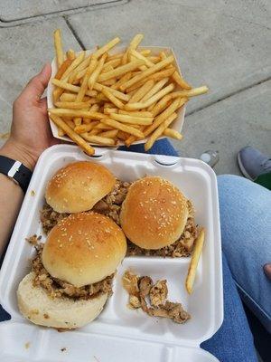 Jerk chicken sliders were HUGE! Why haven't I eaten from here before?