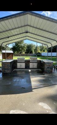 Our new outdoor kitchen!!