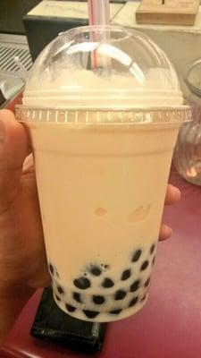 Peaches and Cream snow blended with boba