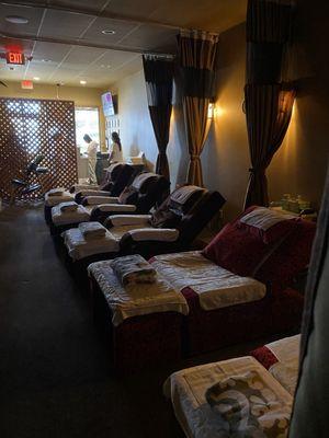 Group massage room