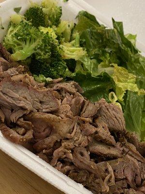 Dinner:  Steak Plate all salad & Steamed Broccoli 4-15-22