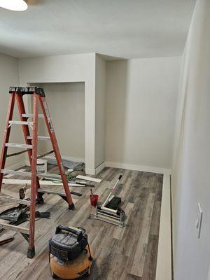 Garage conversion to bedroom.