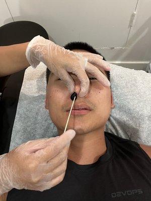 First time nose wax!