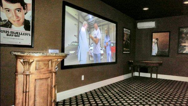 Movie night comes home with home theaters designed and installed by Sound Logic.