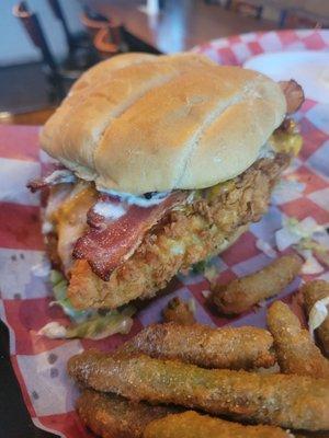 Chicken bacon ranch burger