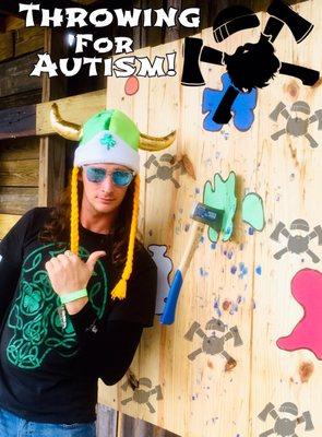 Jesse was out in full force for Autism!