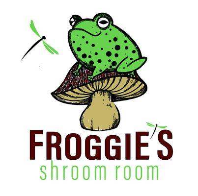 Froggies Shroom Room offers edible mushrooms to purchase - branding from Creative Juices