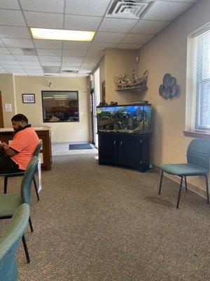 Nice fish tank in the waiting area!