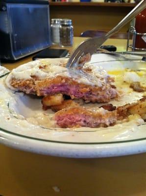 Chicken Fried Steak - not cooked all the way thru