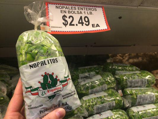 Fresh cactus (nopales in Spanish) is here!