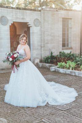 Art and history museum of Maitland Demetrios gown