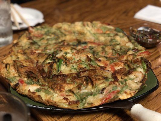 Seafood pancake