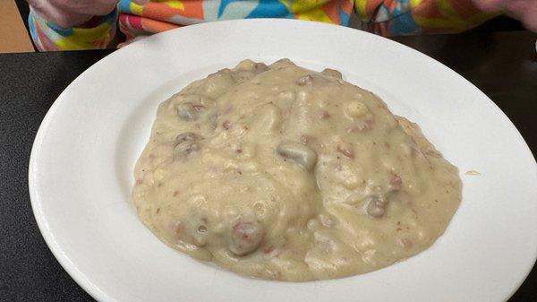 Half order of biscuits and gravy