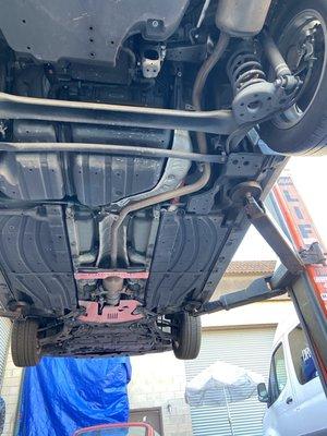 Catalyst Converter Shield installed by JST Auto Care.