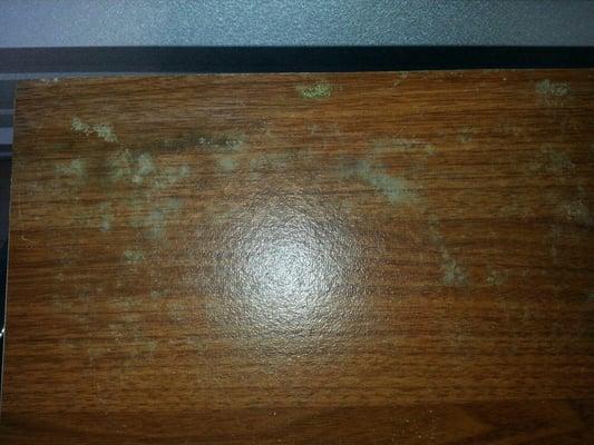 Mold on table.