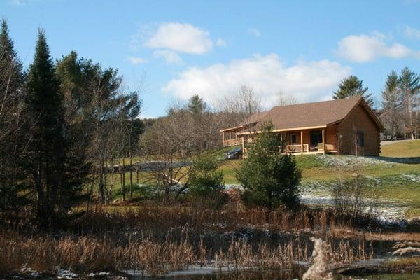 The view of our cabin from the field. It was stunning.