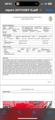 Here's my police report in case of if you actually wants to try and help me out.