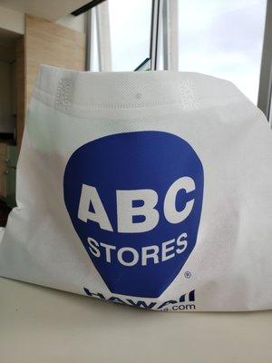 ABC store bag.