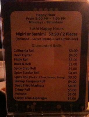 Happy Hour Menu part 2