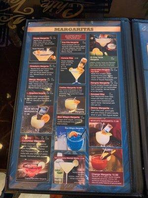 Menu drink