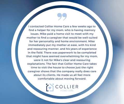 We are grateful for these kind words from one of our clients. We appreciate you!