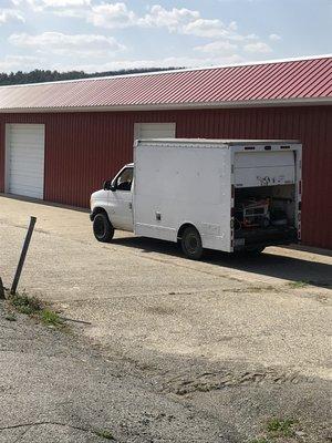 Box trucks ready to pick up