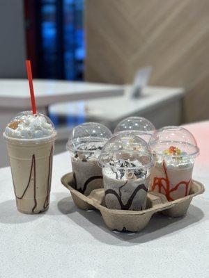 Maria's Cookies Milkshake, Cookies & Cream Milkshake, Strawberry Milkshake