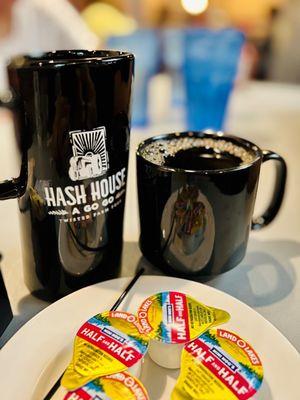 Fresh Brewed HH Coffee. Slanted souvenir mug $3.95