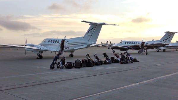 Golf bags on board to Bend, OR