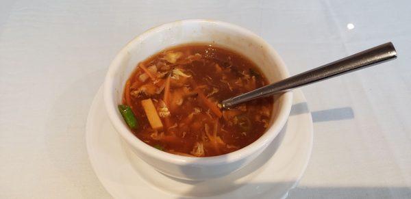 Hot and sour soup...it wasn't very good. I ate it cause it cost $2 for small bowl.