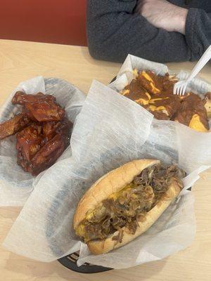 Philly Original, wings, Chili Cheese Fries