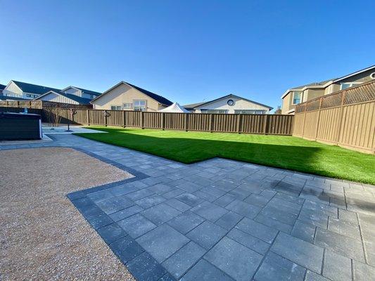 Paver and Artificial Turf