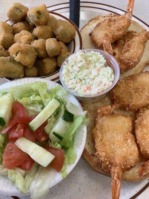 Fried shrimp platter. Pretty good.