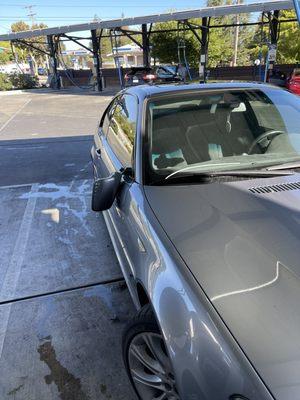 Broken mirror coming out of the wash