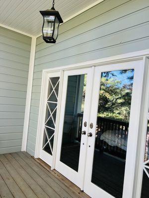 Benjamin Moore Booth Bay Gray with Decorators White. Skilled job by Stephen Willem Crew and his Crew!!