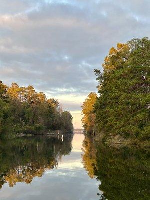 The view from the dock