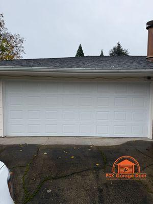 New garage door installation