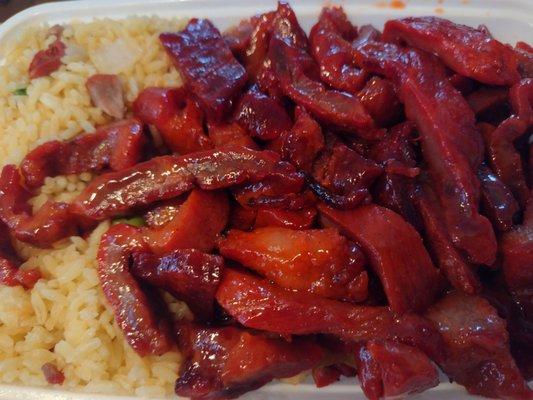 Pork spare ribs and fried rice