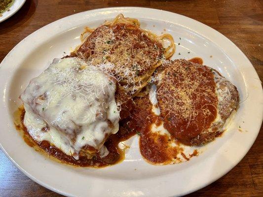 Johnny's Combo (Lasagna, Spaghetti & Chicken Parmesan)